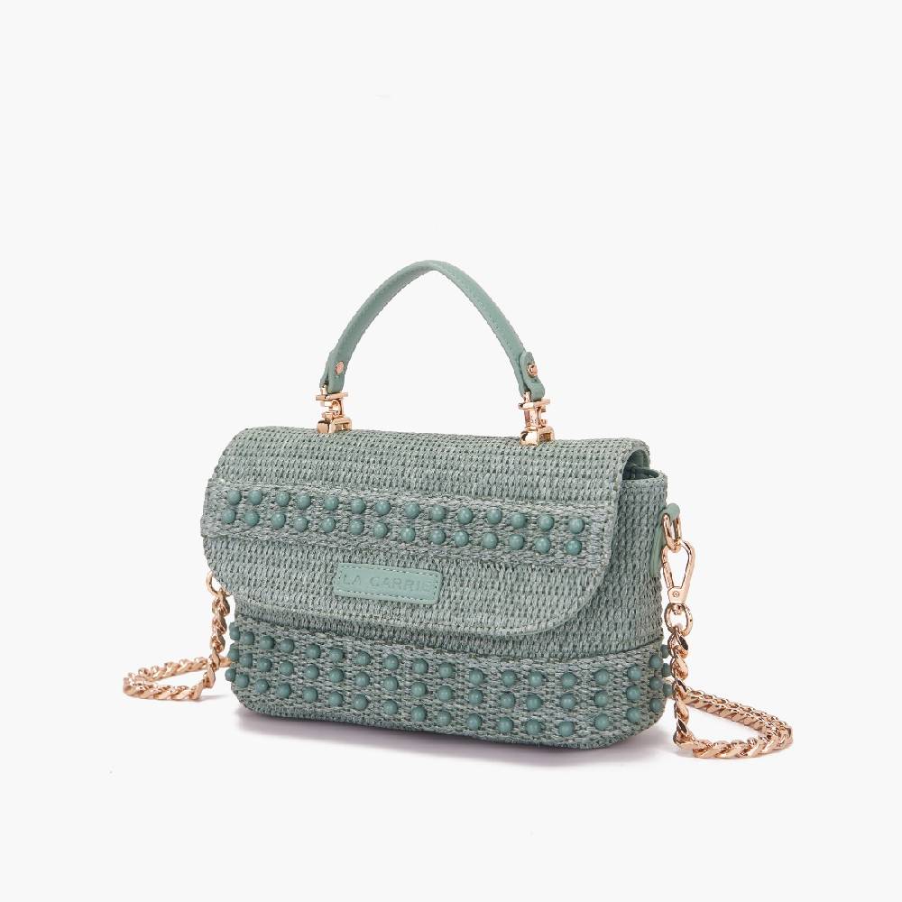La Carrie BORSA A MANO MALIBU GREEN Spedizione Gratuita
