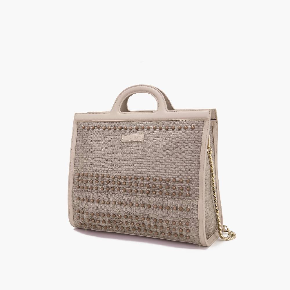 La Carrie BORSA SHOPPING MALIBU IVORY Sconto