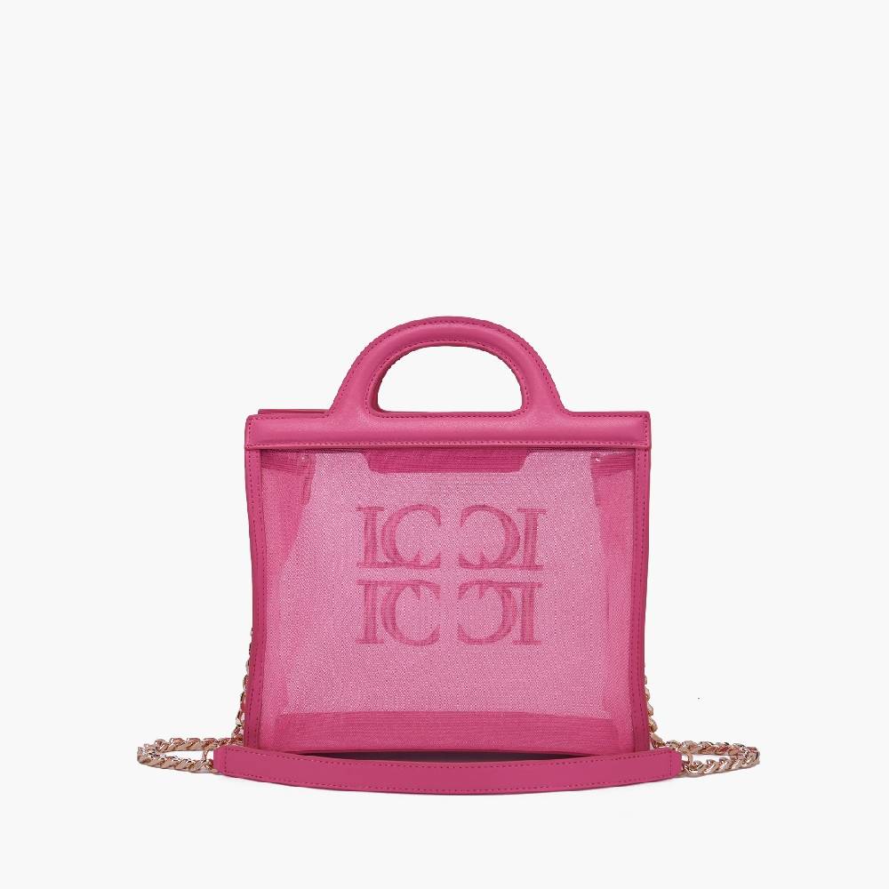 La Carrie BORSA SHOPPING SQUARE PINK Vendita Economica