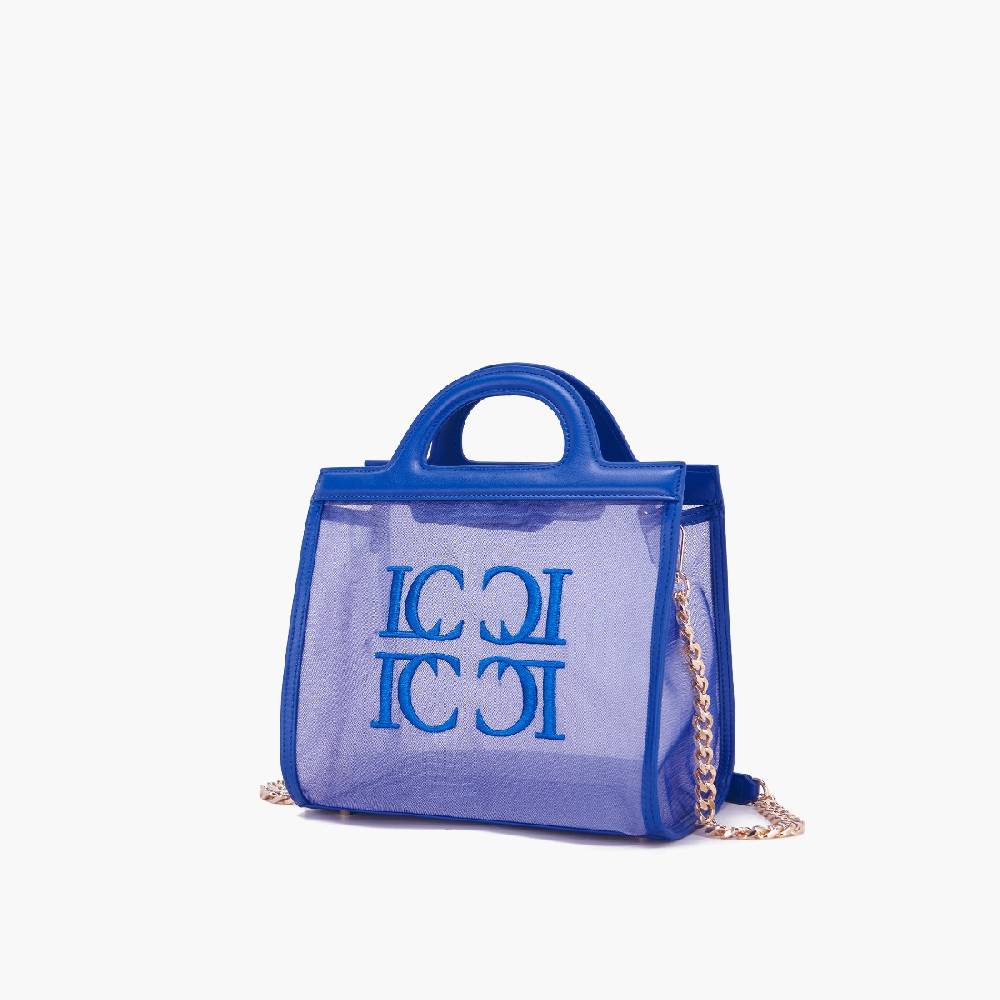 La Carrie BORSA SHOPPING SQUARE NAVY Saldi Di Fabbrica