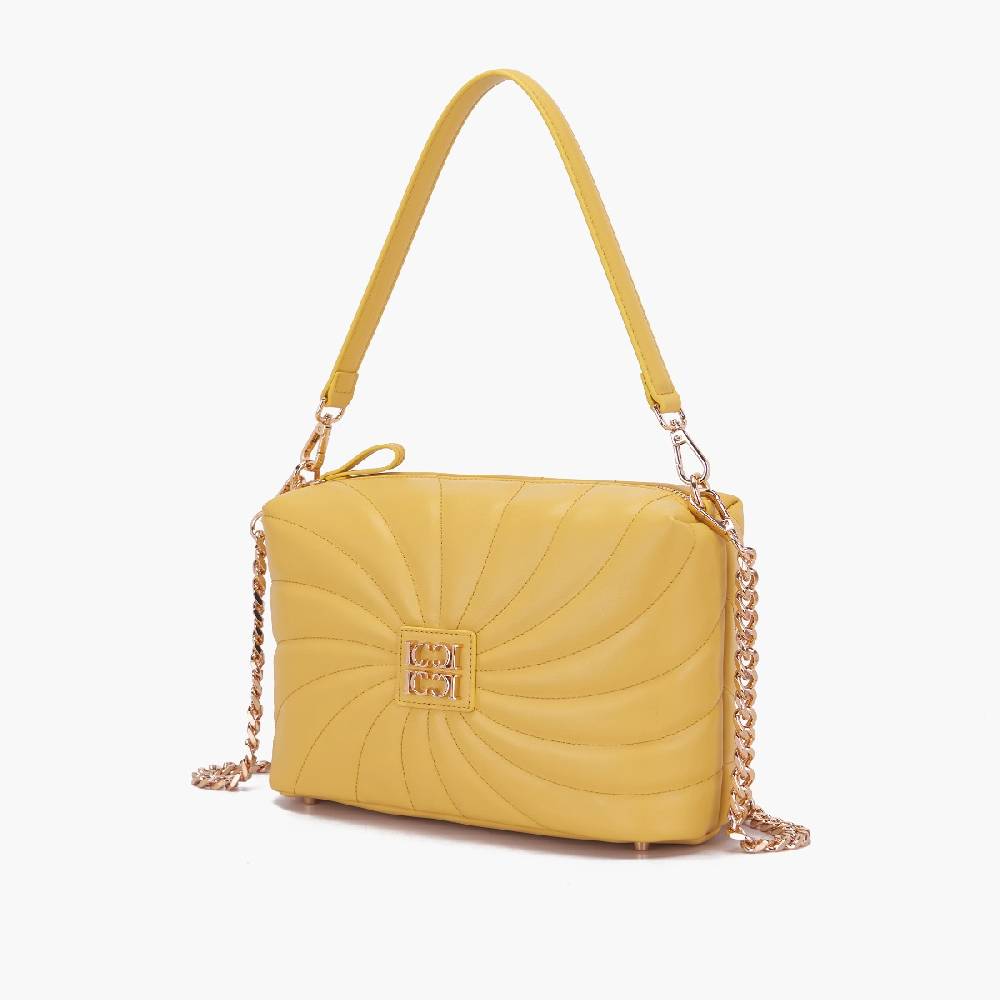 La Carrie BORSA A SPALLA OYSTER YELLOW Italy