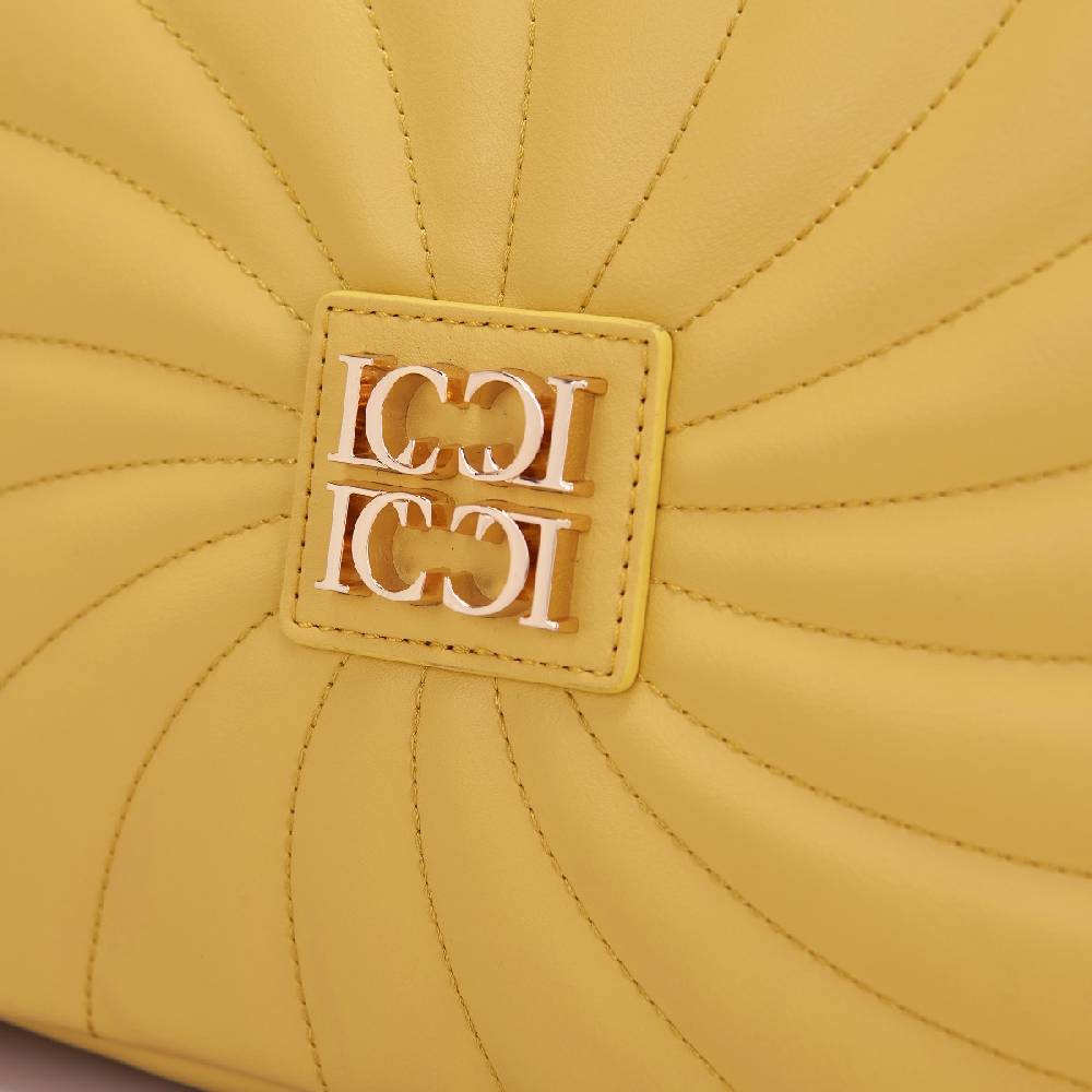 La Carrie BORSA A SPALLA OYSTER YELLOW Italy
