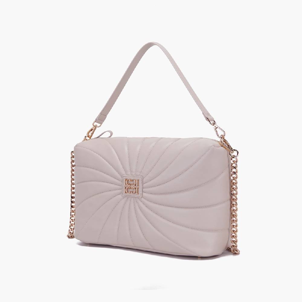 La Carrie BORSA A SPALLA OYSTER TAUPE In Linea