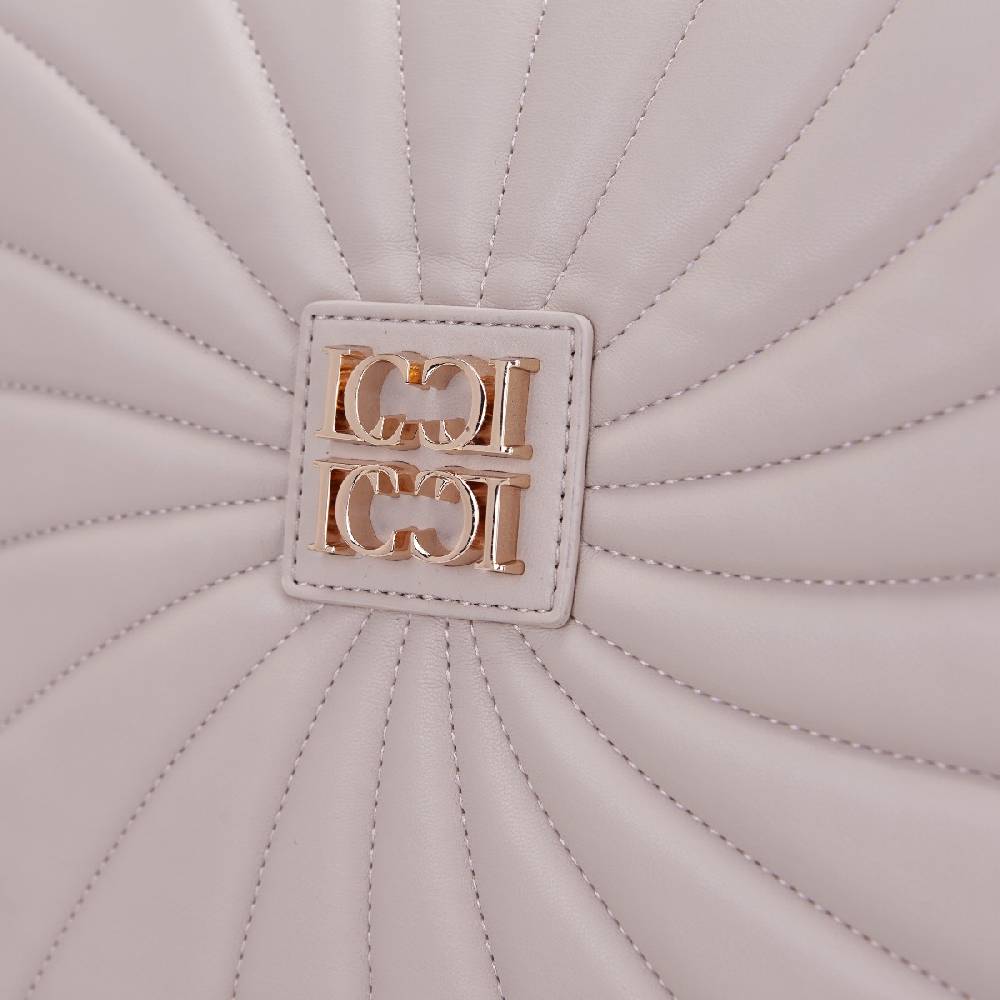 La Carrie BORSA A SPALLA OYSTER TAUPE In Linea