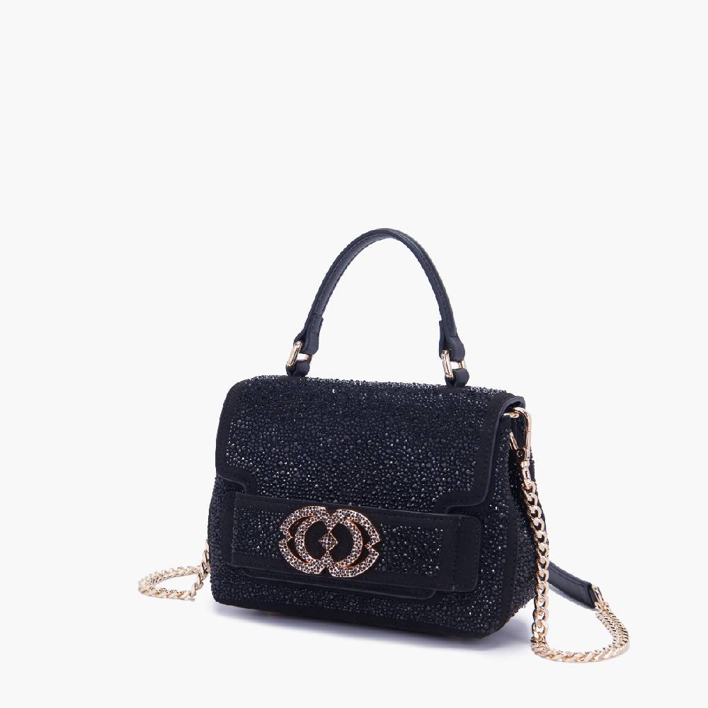 La Carrie BORSA A MANO LOGO NERA Offerta