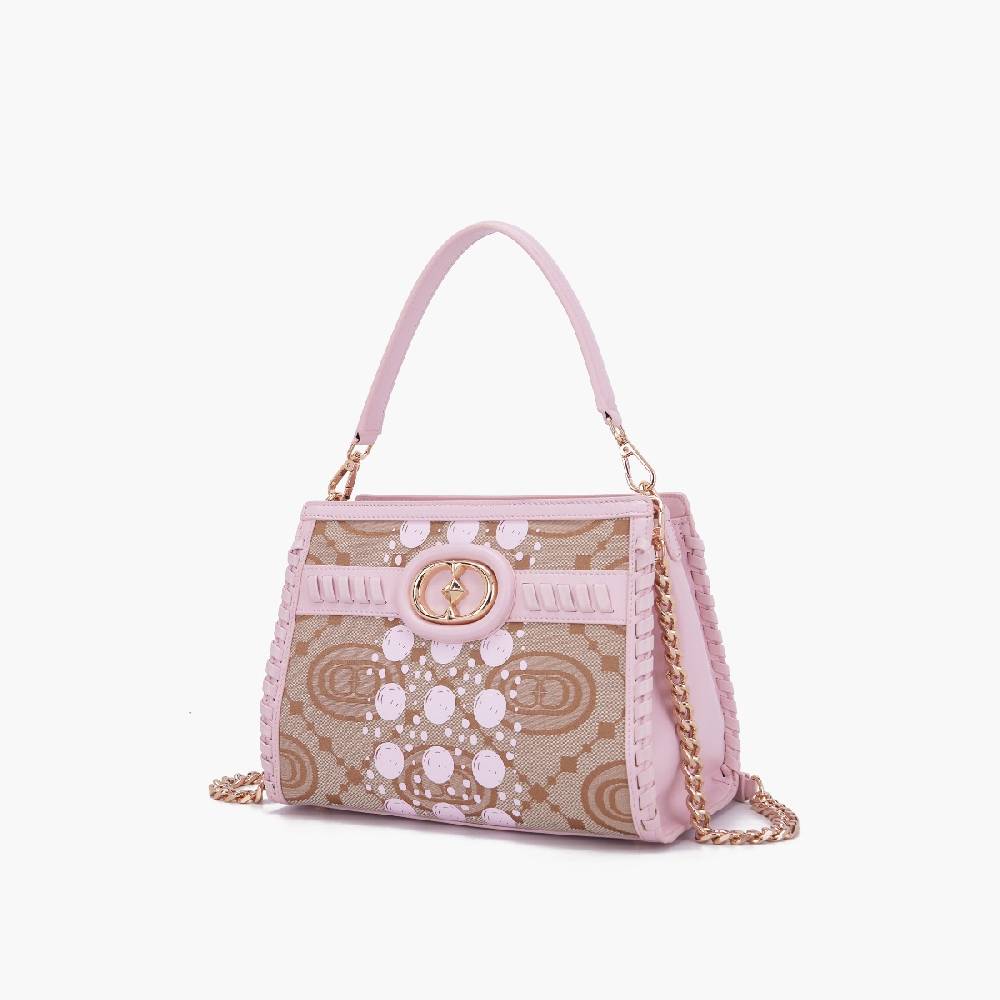 La Carrie BORSA SHOPPING MONOGRAM ROSA In Vendita