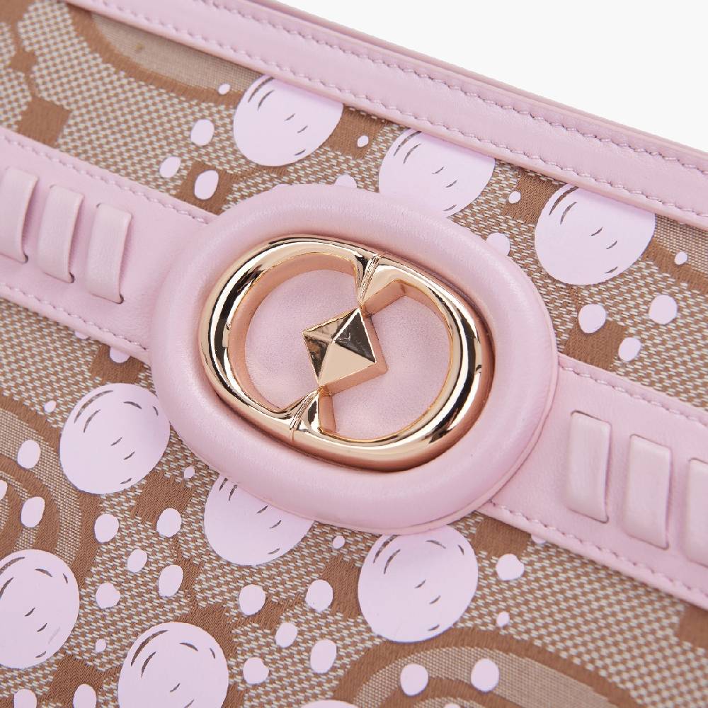 La Carrie BORSA SHOPPING MONOGRAM ROSA In Vendita