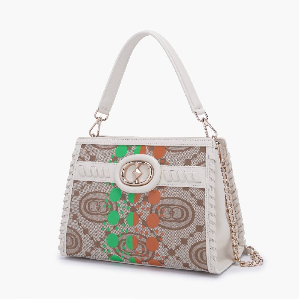 La Carrie BORSA SHOPPING MONOGRAM IVORY Saldi