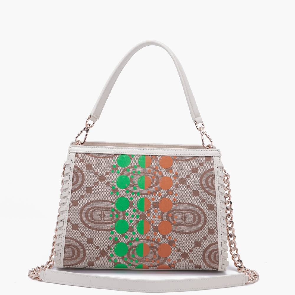 La Carrie BORSA SHOPPING MONOGRAM IVORY Saldi
