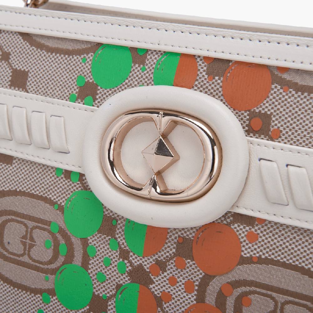 La Carrie BORSA SHOPPING MONOGRAM IVORY Saldi