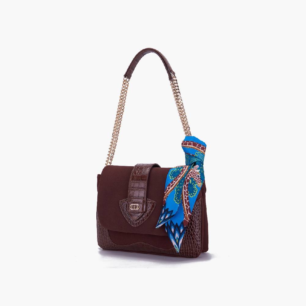 La Carrie BORSA A SPALLA TEMPEST BROWN Italy