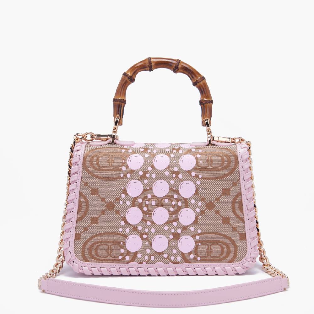 La Carrie BORSA A MANO MONOGRAM ROSA Pezzi Unici