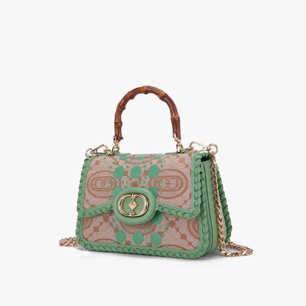 La Carrie BORSA A MANO MONOGRAM PISTACCHIO Soddisfazione Garantita