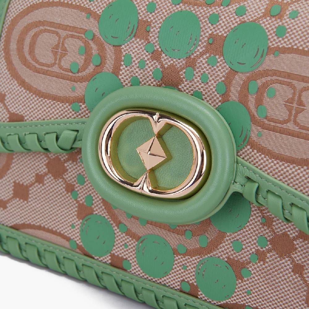 La Carrie BORSA A MANO MONOGRAM PISTACCHIO Soddisfazione Garantita