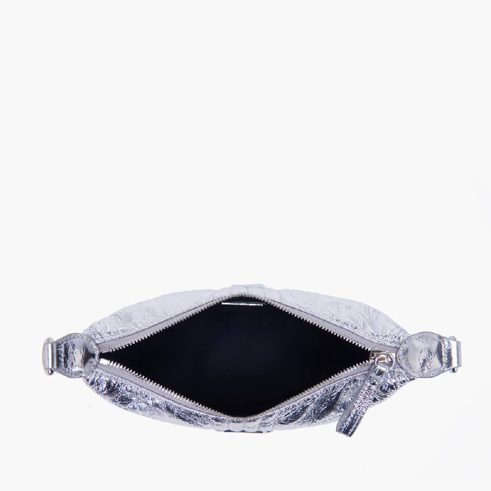 La Carrie MINI BORSA A SPALLA SHINY SILVER Qualità Garantita