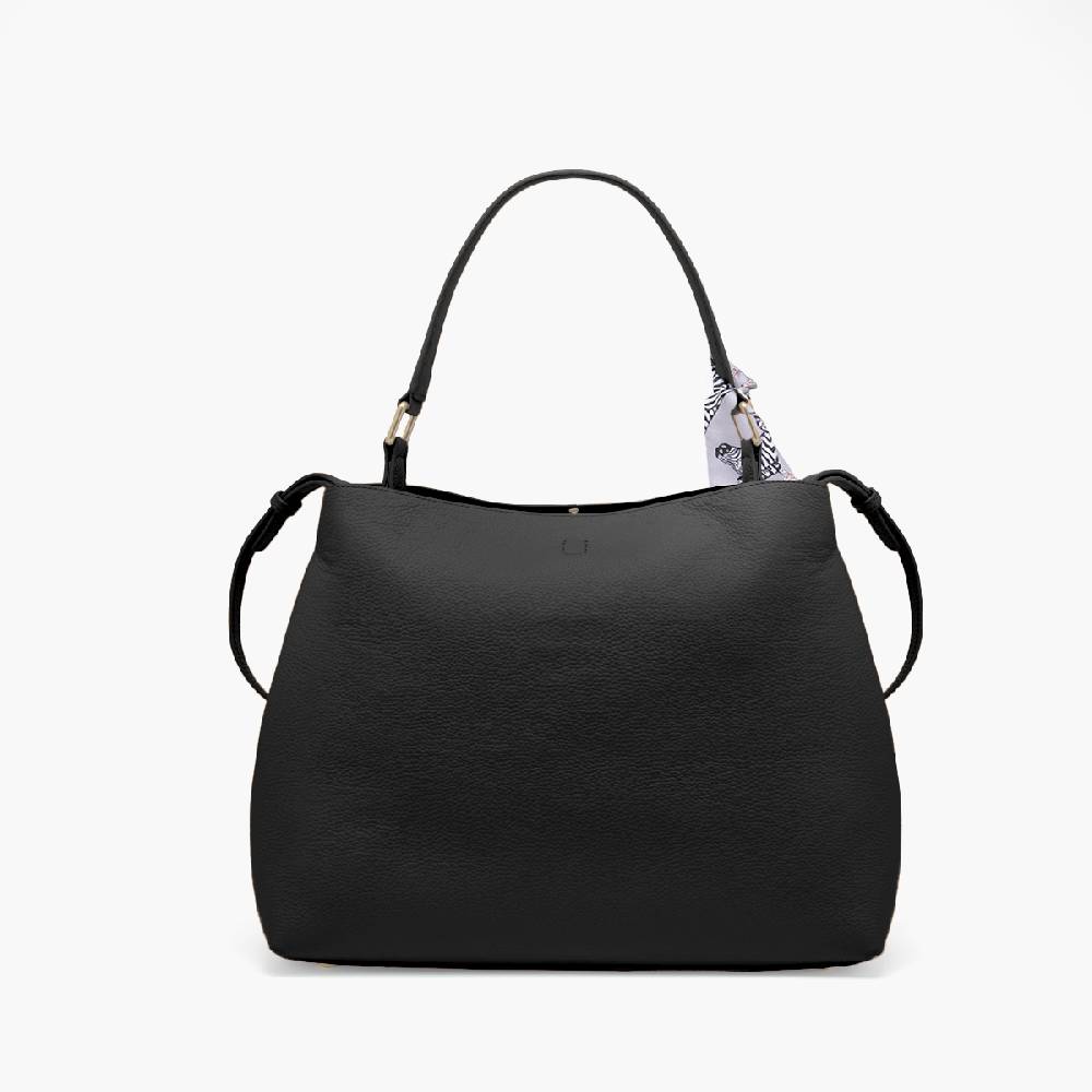 La Carrie BORSA SHOPPING DRILLED NERA Consegna Veloce