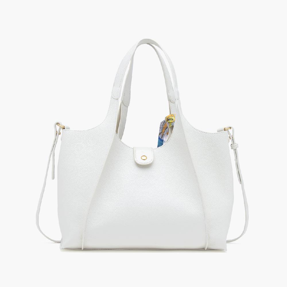 La Carrie BORSA SHOPPING DRILLED CREMA Sottocosto