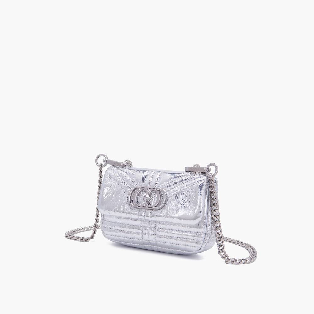 La Carrie MINI BORSA A SPALLA SHINY SILVER Convenienza