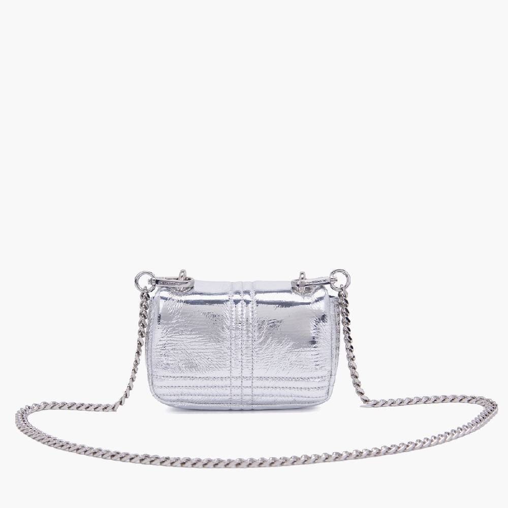 La Carrie MINI BORSA A SPALLA SHINY SILVER Convenienza