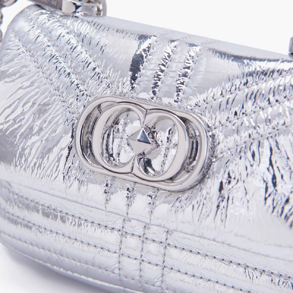 La Carrie MINI BORSA A SPALLA SHINY SILVER Convenienza
