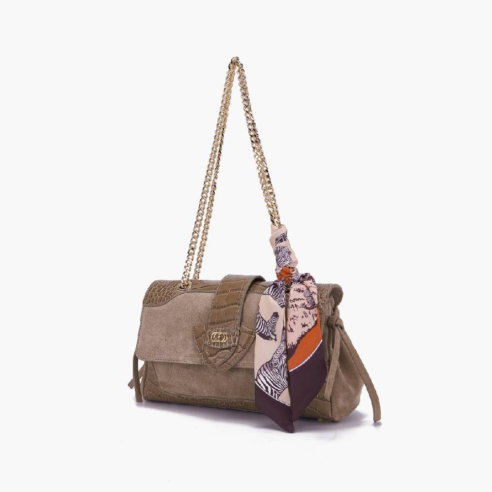 La Carrie BORSA A SPALLA TEMPEST TAUPE Presa