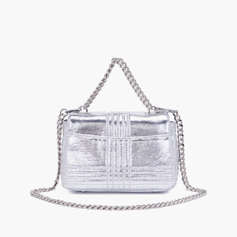 La Carrie BORSA A MANO SHINY SILVER Outlet