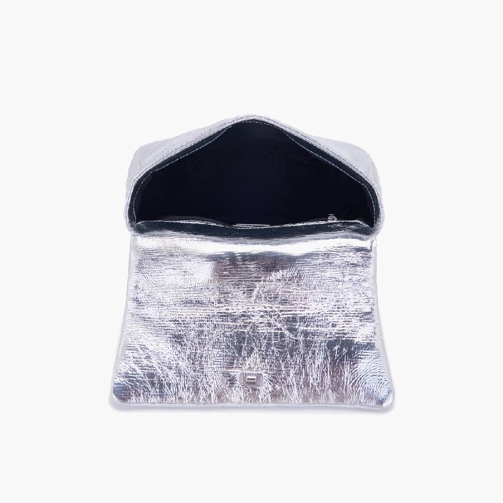 La Carrie BORSA A MANO SHINY SILVER Outlet