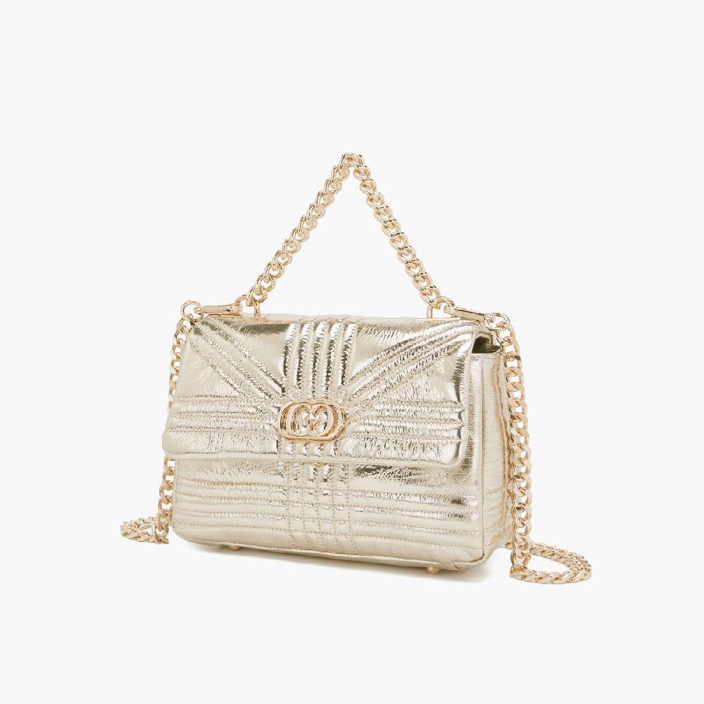 La Carrie BORSA A MANO SHINY GOLD In Vendita