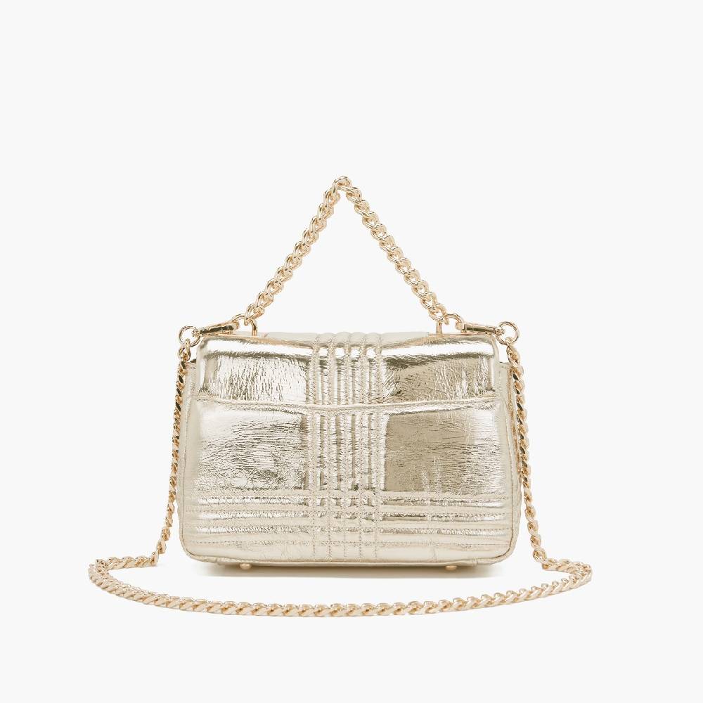 La Carrie BORSA A MANO SHINY GOLD In Vendita