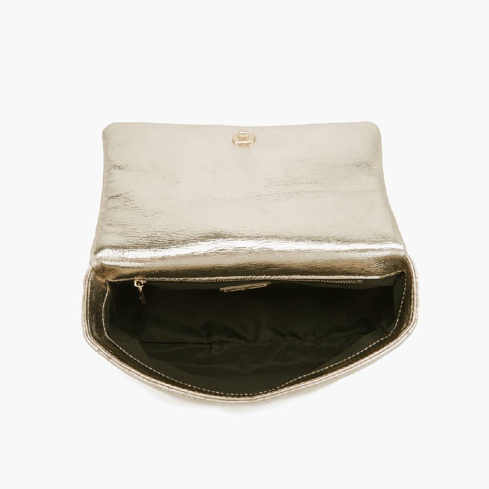 La Carrie BORSA A MANO SHINY GOLD In Vendita