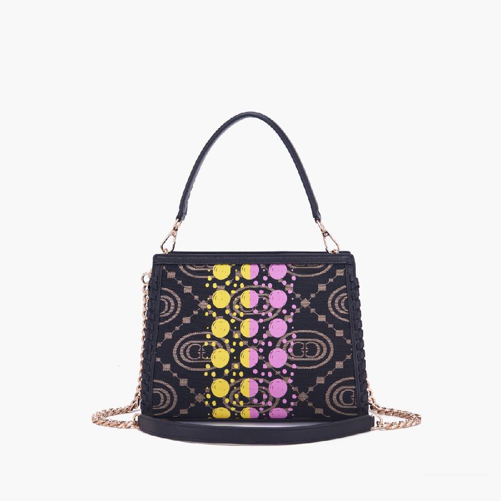 La Carrie BORSA SHOPPING MONOGRAM BLACK Grande vendita