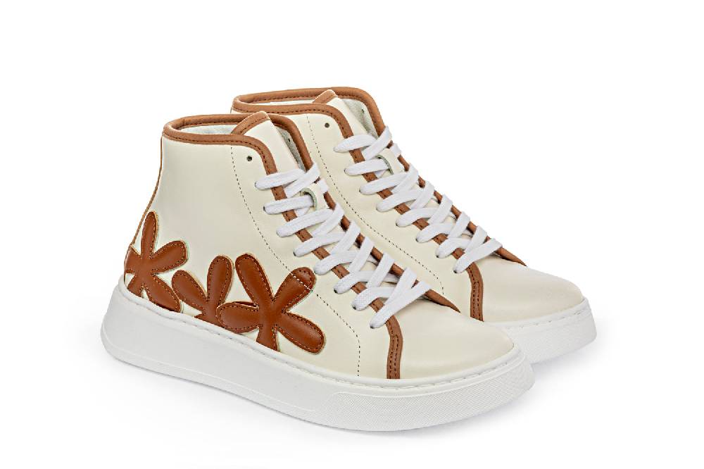 L.Pucci Basket P91213P Ecru-Camel Pezzi Unici