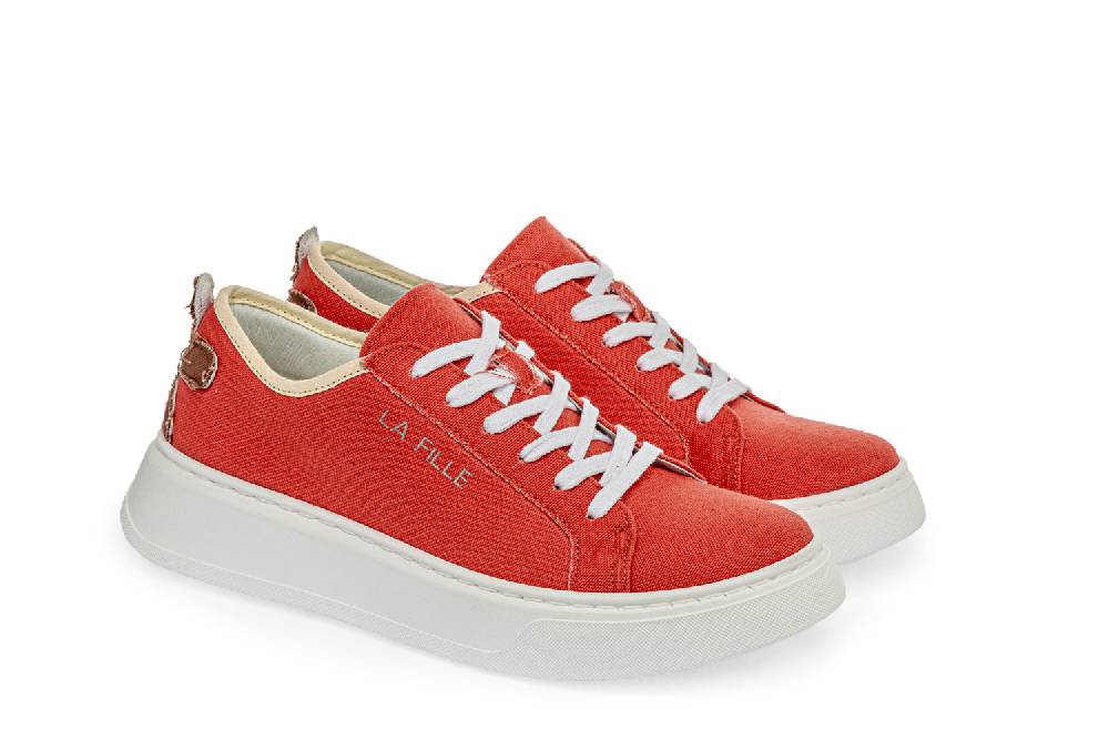 L.Pucci Sneakers P91222C Orange-Camel Soddisfazione Garantita