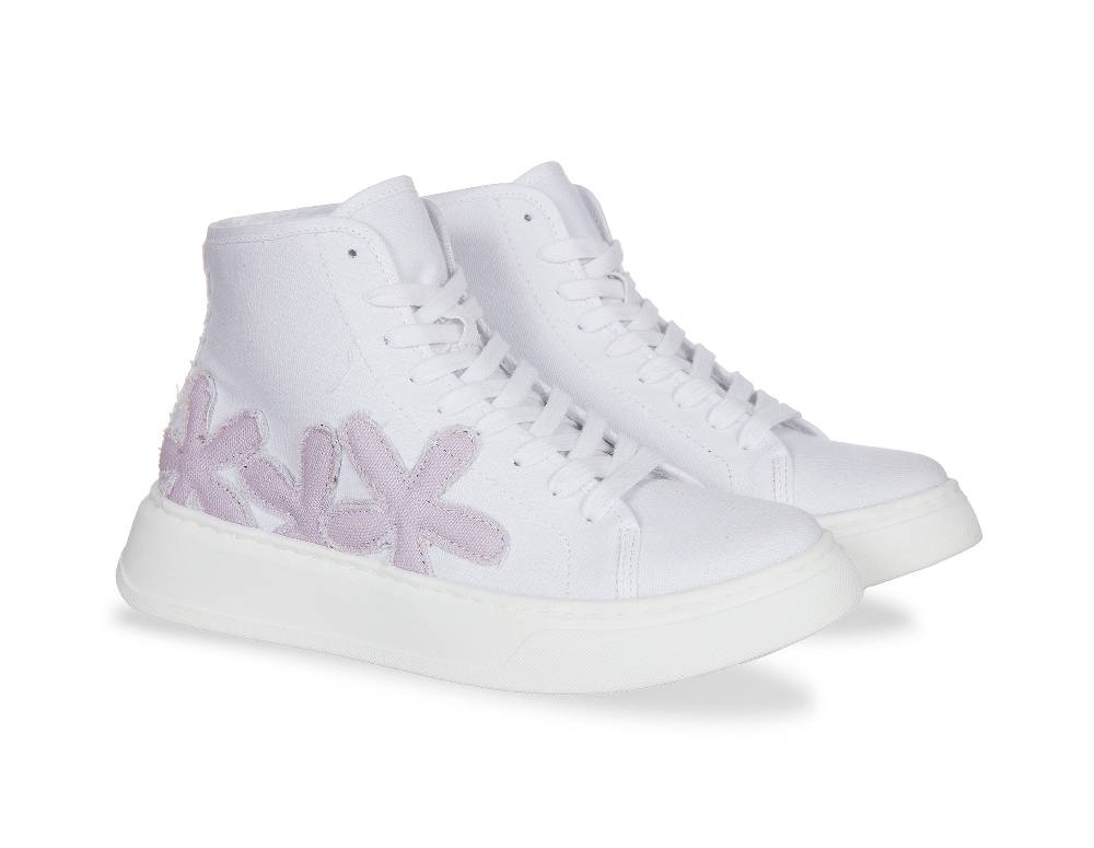L.Pucci Basket P91223C White-Lilac Prezzo Ridotto