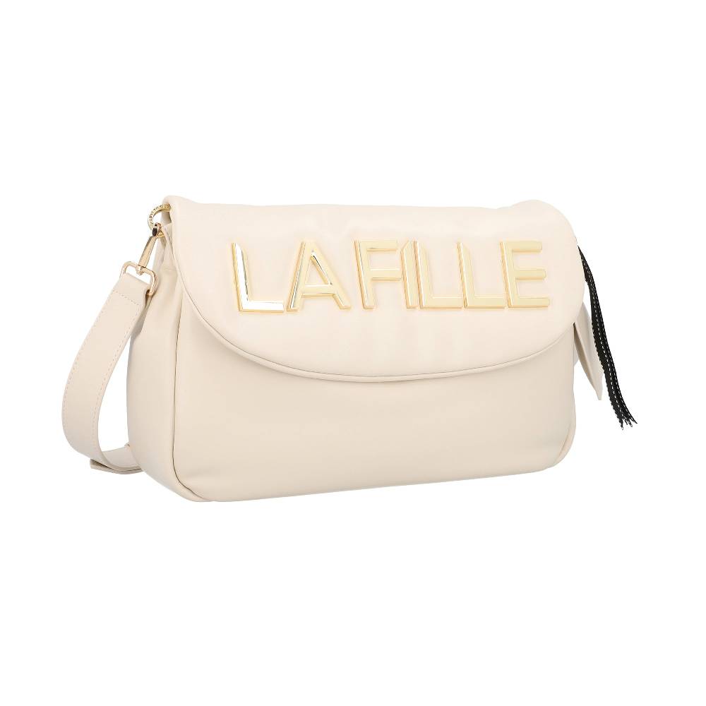 L.Pucci Odette Metal Logo Line Dirty White Hotsell