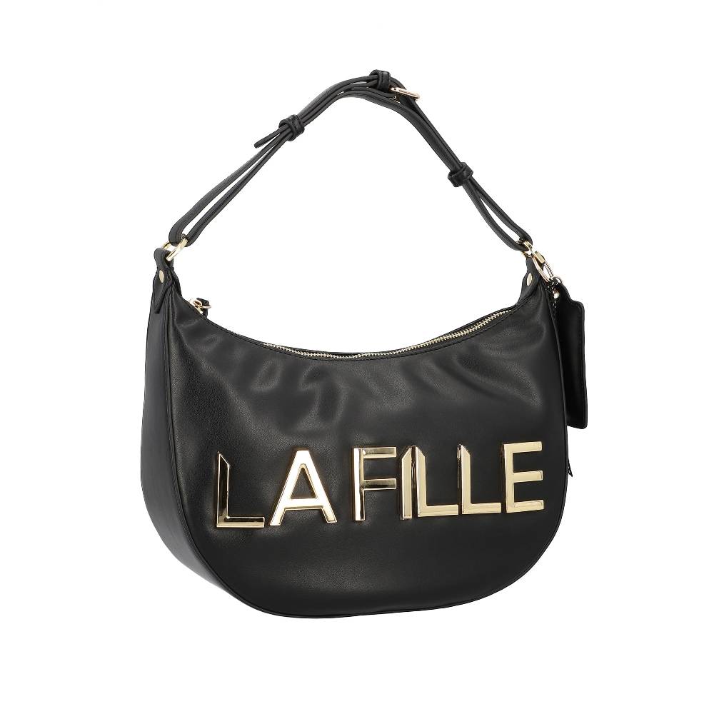L.Pucci Rachel Metal Logo Line Black Vendita Calda