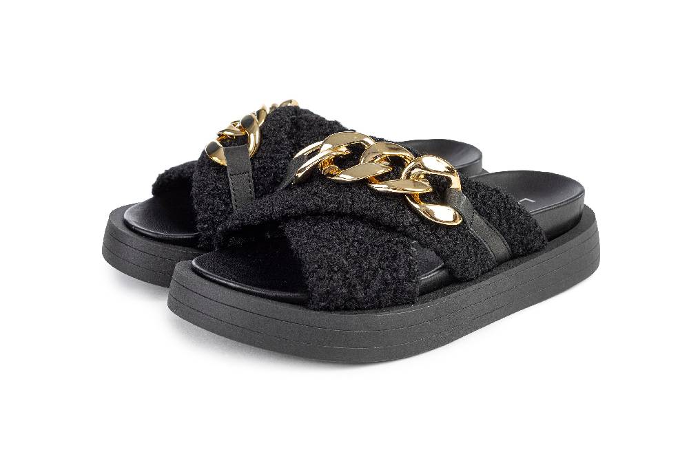 L.Pucci Slipper SA84028MS Black Moda