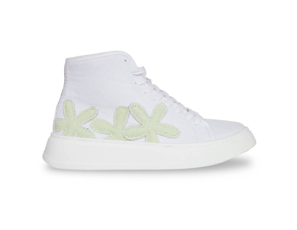 L.Pucci Basket P91223C White-Teal Affare Del Giorno