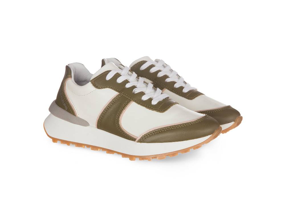 L.Pucci Missouri Leather White-Green Aviation Discount Store per i nuovi prodotti
