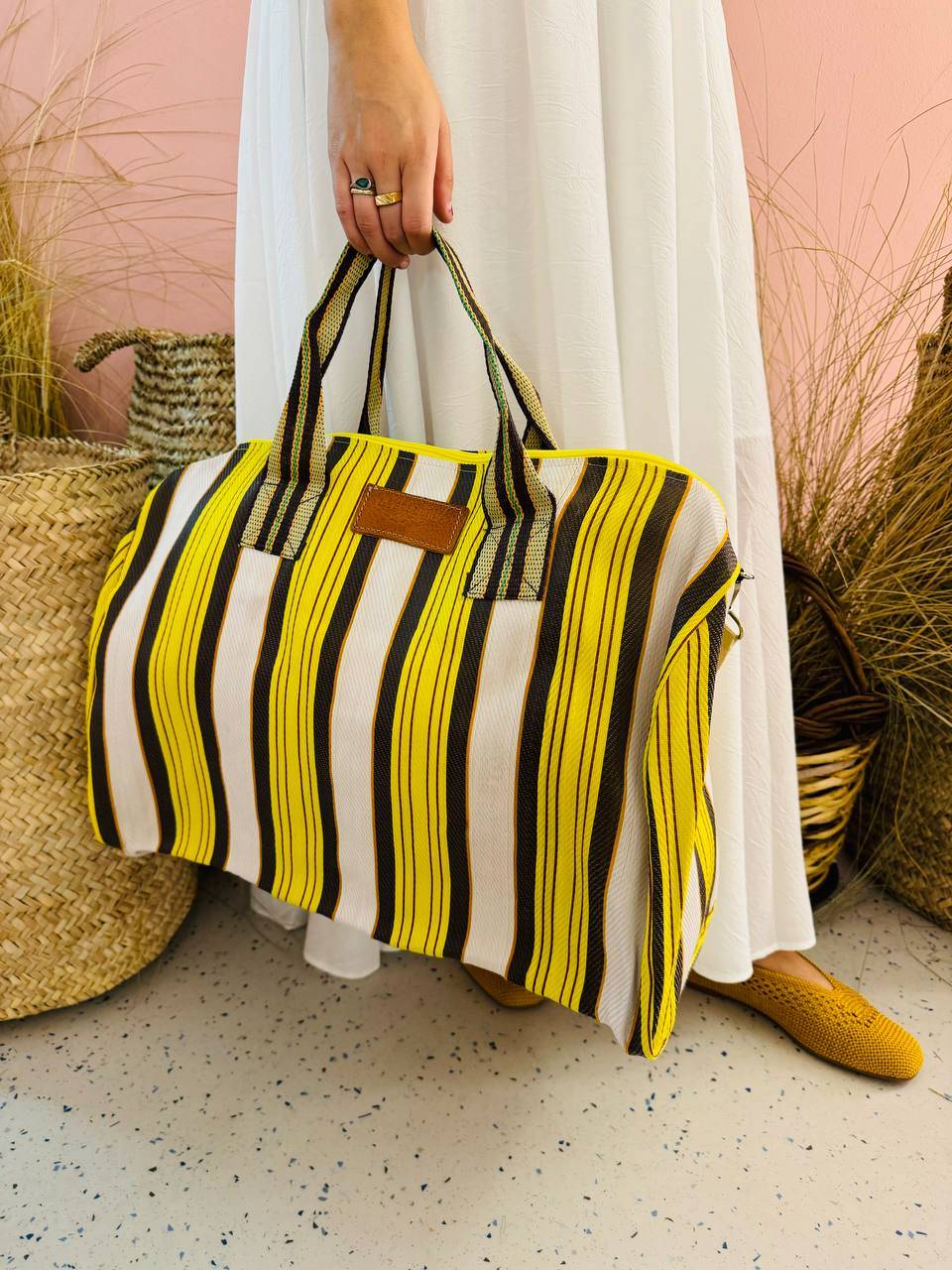 La Sellerie borsone TULUM giallo Consegna Veloce