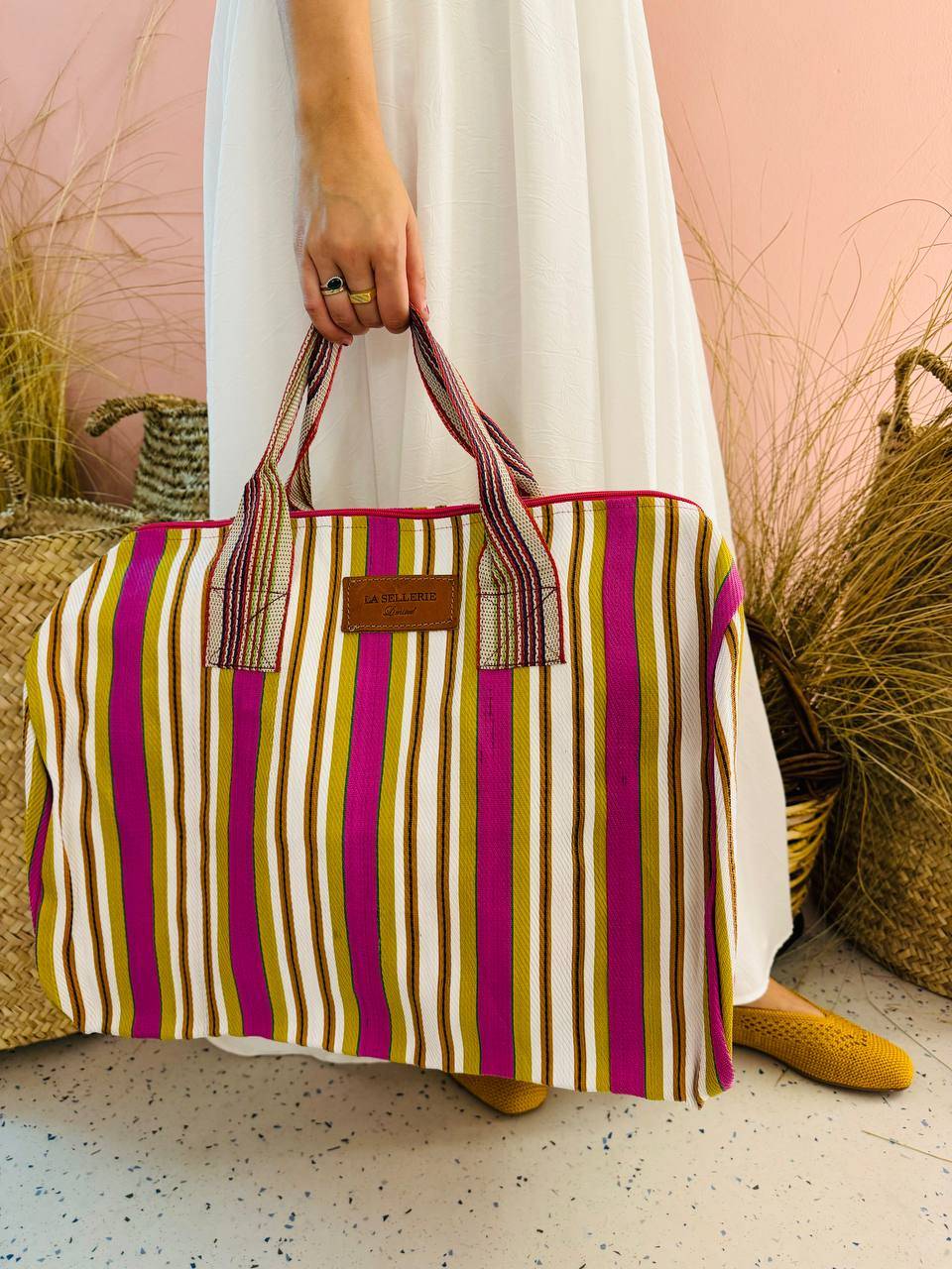 La Sellerie borsone TULUM fucsia Sottocosto