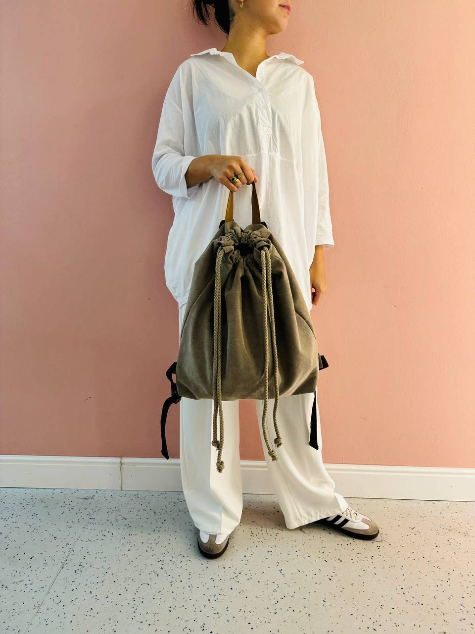 La Sellerie COUNTRY backpack beige Vendita Economica