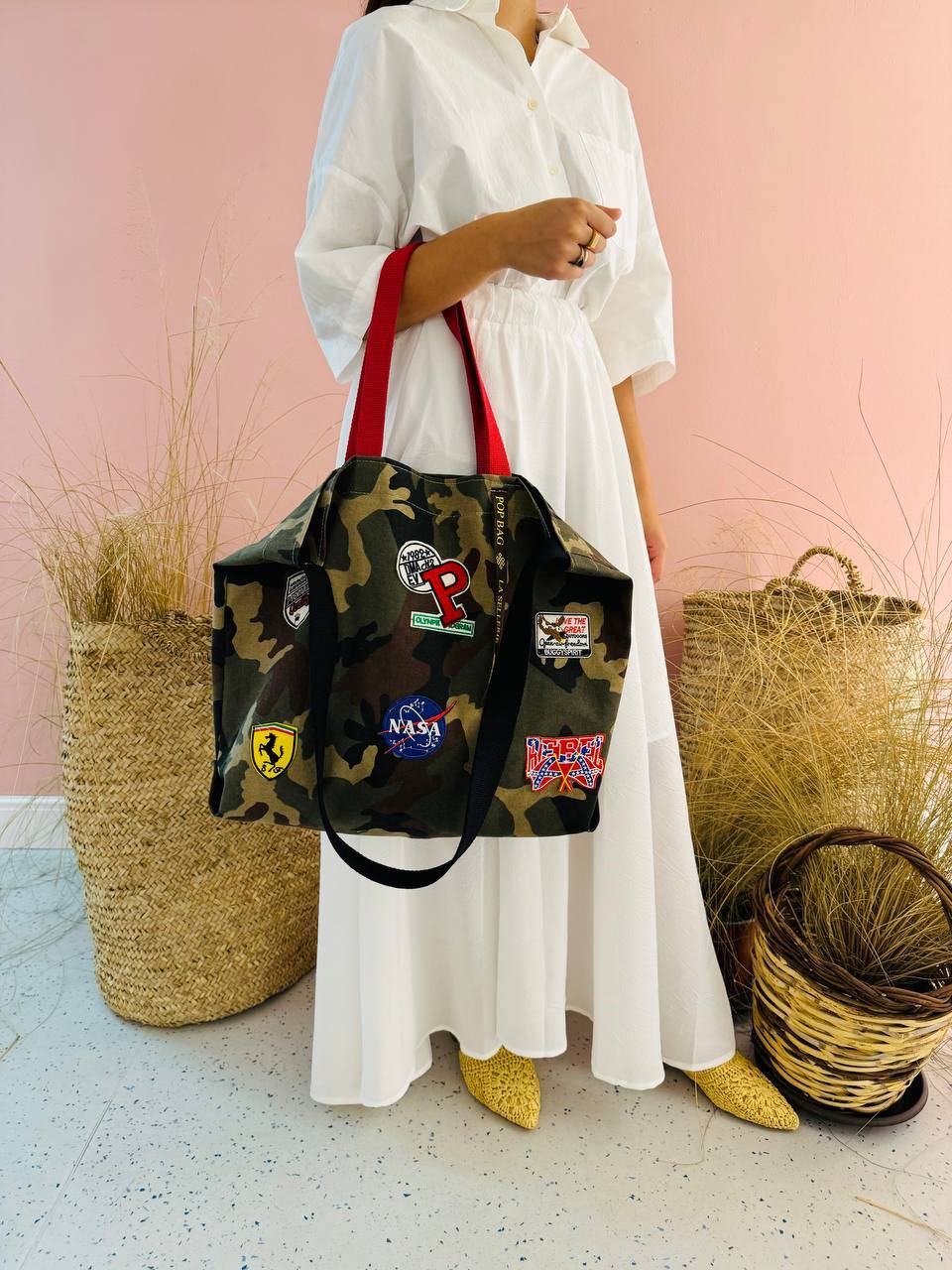 La Sellerie POP BAG military patchwork Qualità Garantita