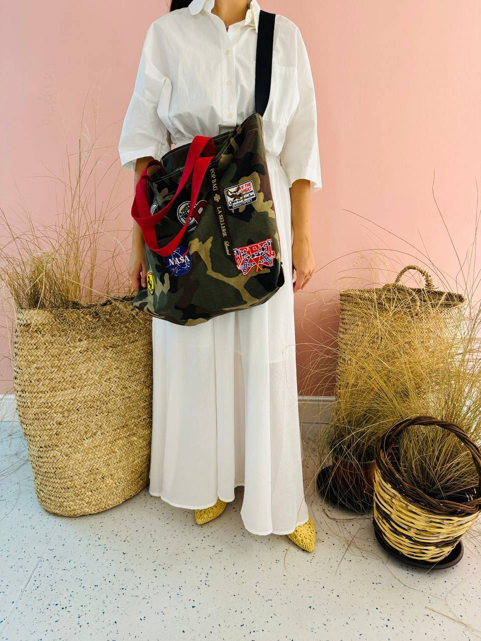 La Sellerie POP BAG military patchwork Qualità Garantita