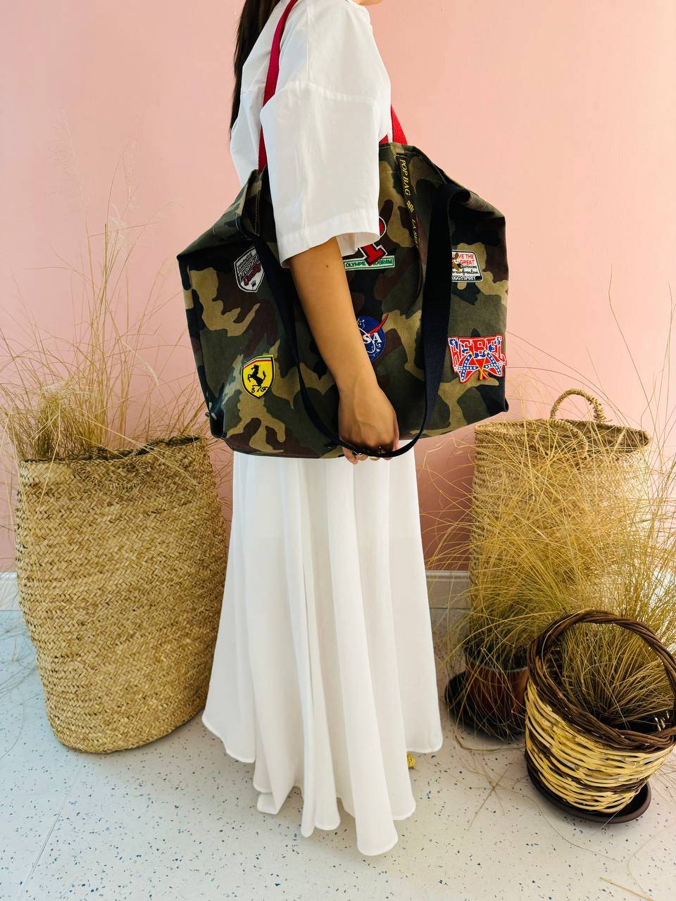 La Sellerie POP BAG military patchwork Qualità Garantita