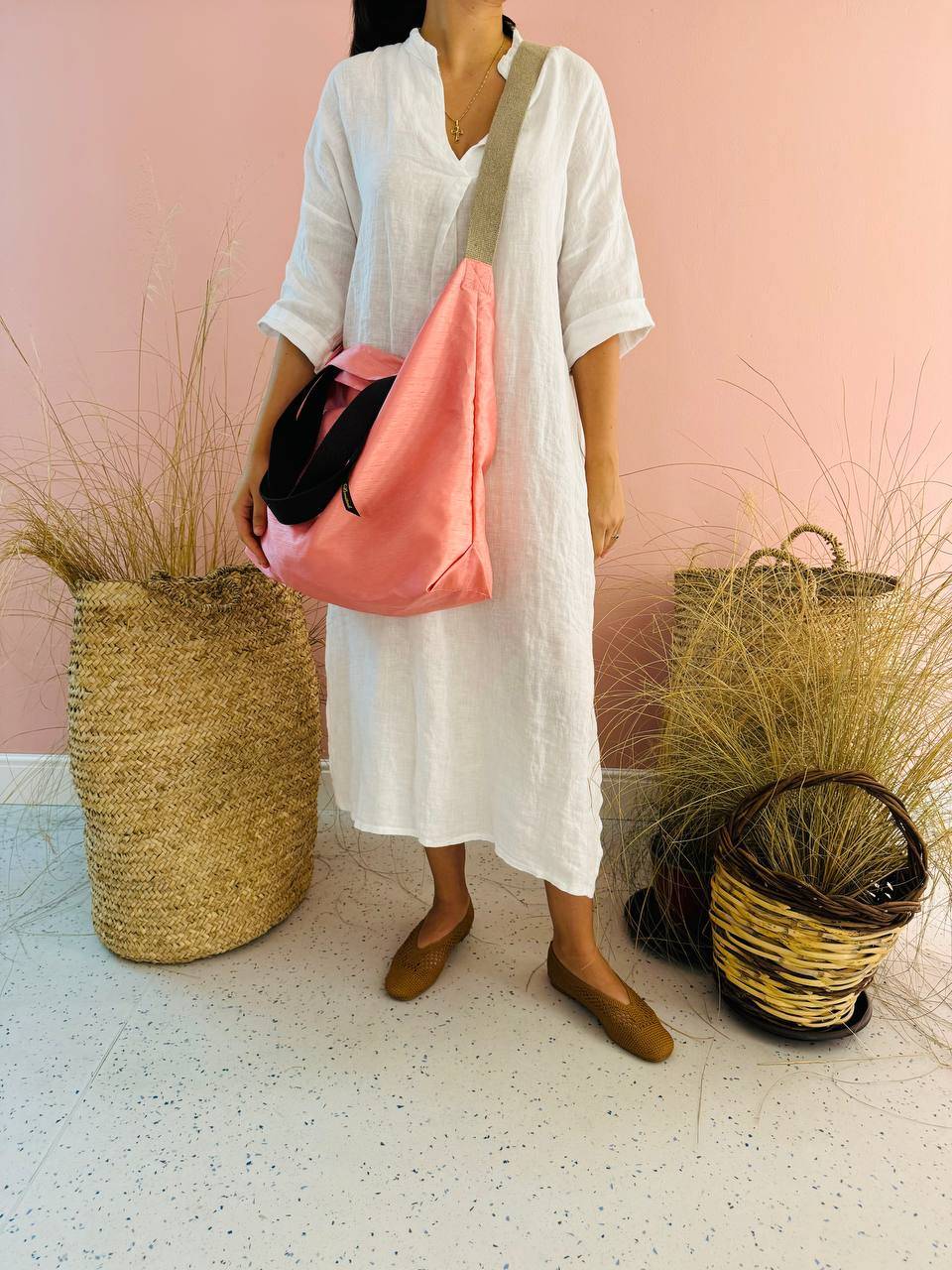 La Sellerie POP BAG Shantung rosa Consegna Veloce