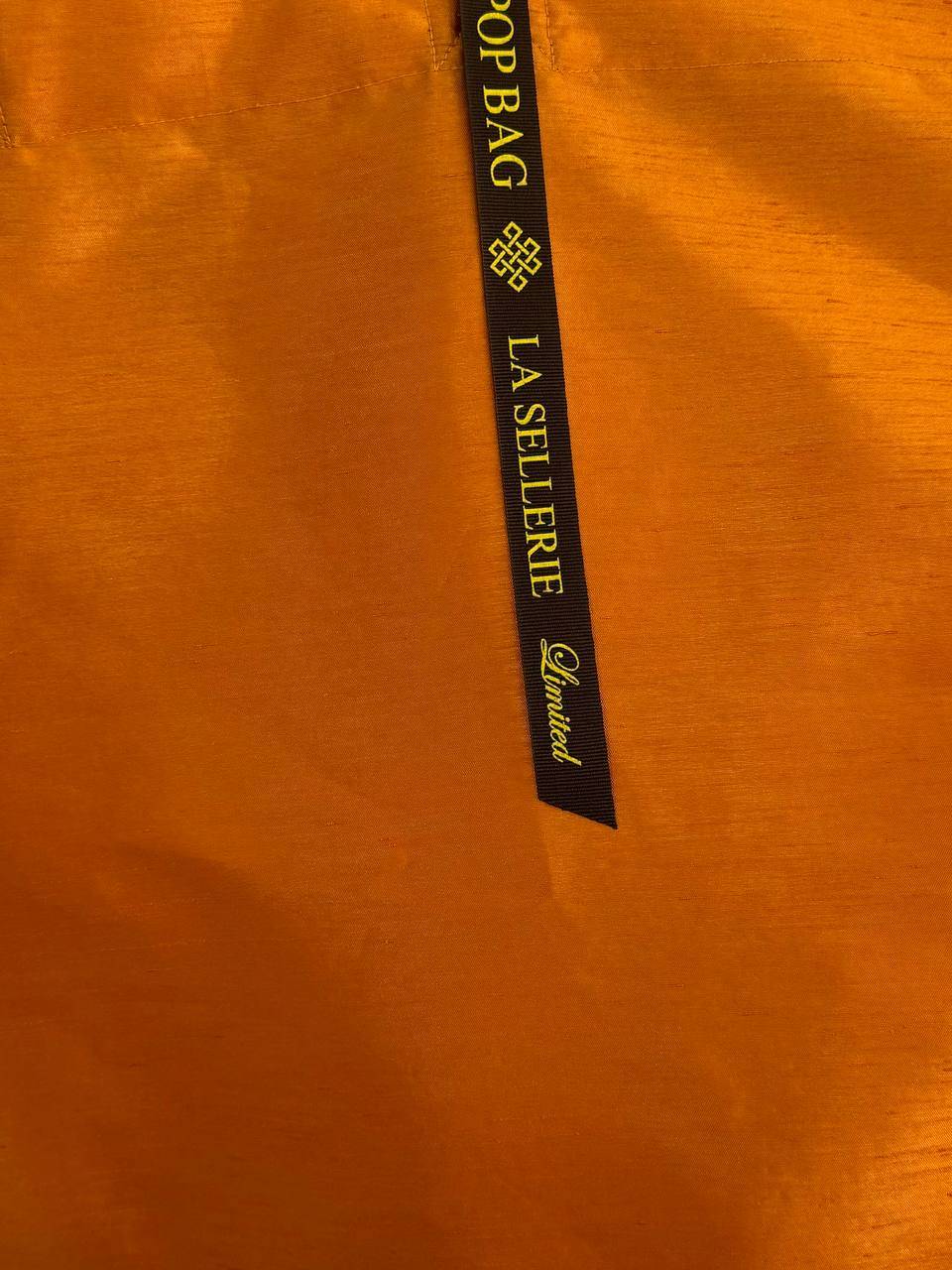 La Sellerie POP BAG Shantung arancio Prezzo Ridotto