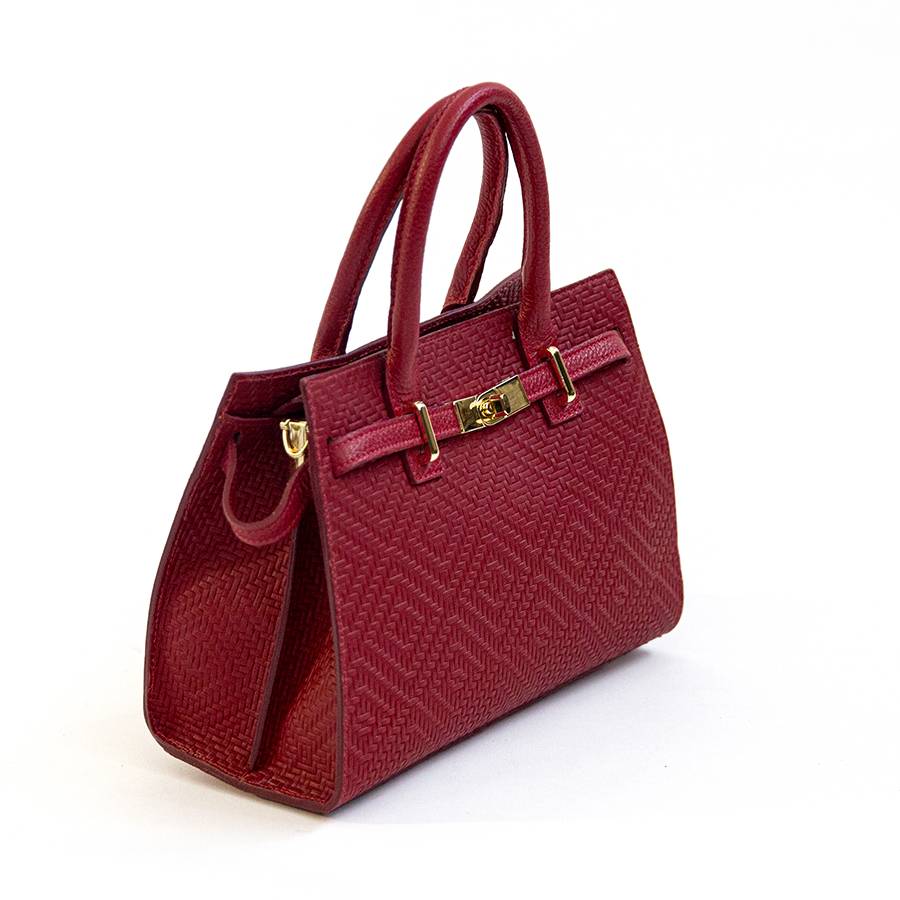 Laura Di Maggio KELLY – Borsa in pelle serigrafata rossa Outlet