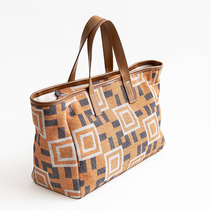Laura Di Maggio MILANO FANTASY – Borsa in pelle e camoscio stampato arancio I Più Venduti