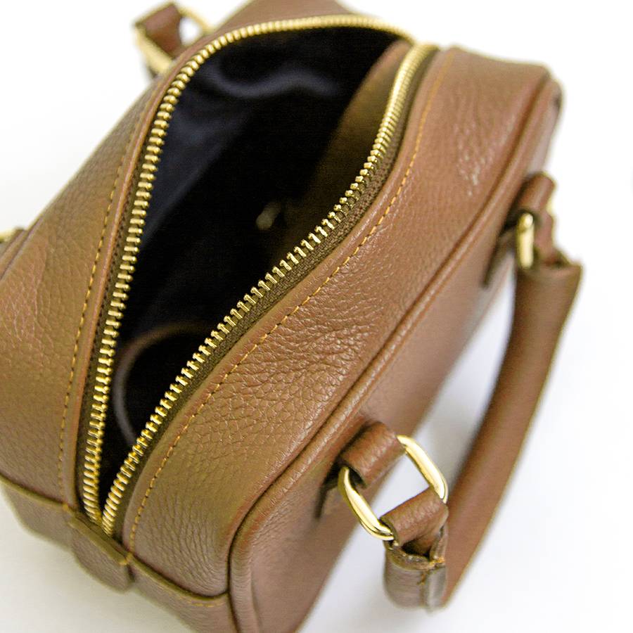 Laura Di Maggio NENA – Miny bauletto in pelle cuoio Vendite Flash